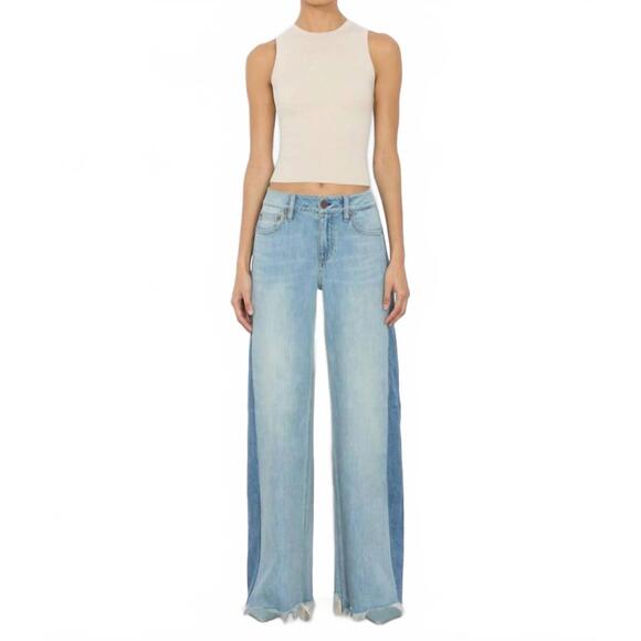 NEW ALICE + OLIVIA stu baggy jeans in light blue